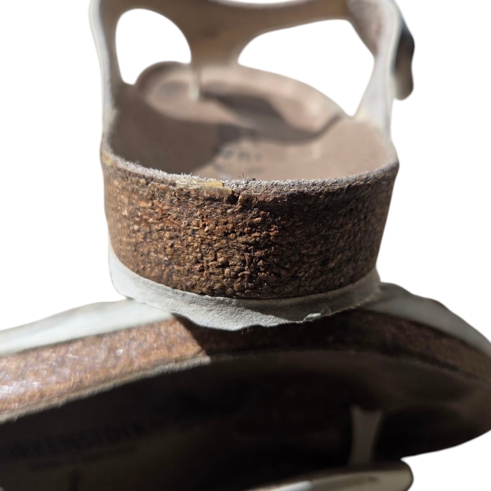 White Birkenstock Leather Sandals - Picture 6 of 8
